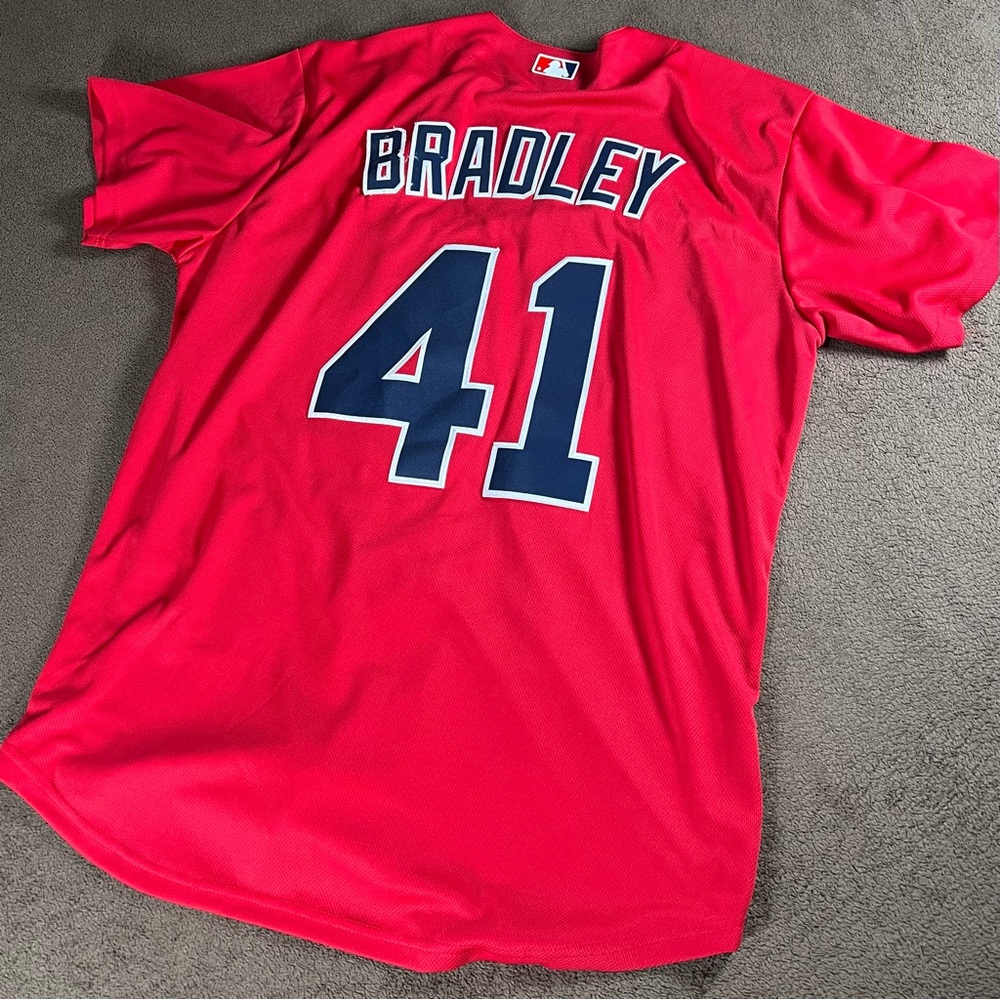NIKE BOSTON RED SOX MLB LARGE ALTERNATE JERSEY CUSTOM BRADLEY NAMEPLATE REMOVED